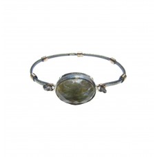 GREEN LABRADORITE DESIGNER BANGLE