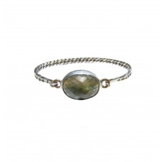 GREEN LABRADORITE DESIGNER BANGLE