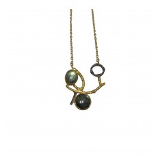 GREEN LABRADORITE DESIGNER NECKLACE