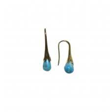 Gold Plated Turquoise Earring