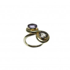 Silver Amethyst-Citrine Ring 