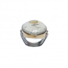 Silver Fire Opal Ring