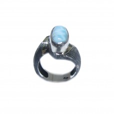Silver Larimar Ring