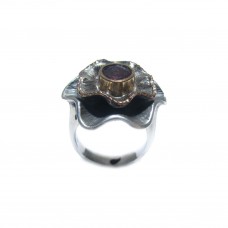 Silver Rhodolite Ring