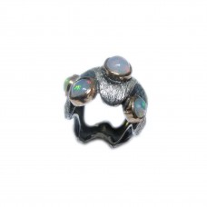 Silver Ethiopian Opal Ring