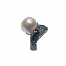 Silver Baroque Pearl Ring