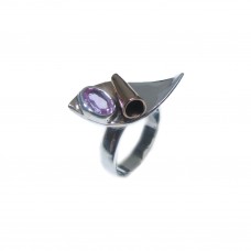 Silver Pink Topaz Ring