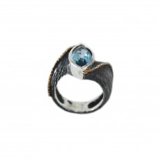 Silver Swiss Blue Topaz Ring
