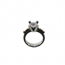 Silver Rose Quartz Ring