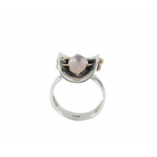 Silver Rose Quartz Ring