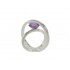 Silver Amethyst Ring 