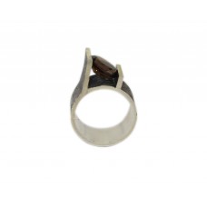 Silver Smokey Quartz Ring