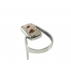 Silver Fire Opal Ring