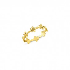 Gold Plated Fleur Ring