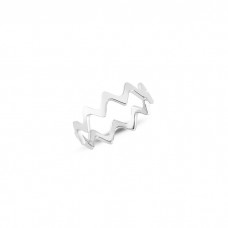 Silver Big Zig-Zag Ring