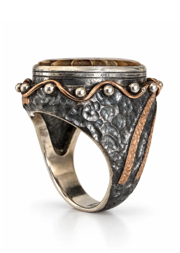 Facet Cut Smoky Quartz Elegance Ring - Image 2