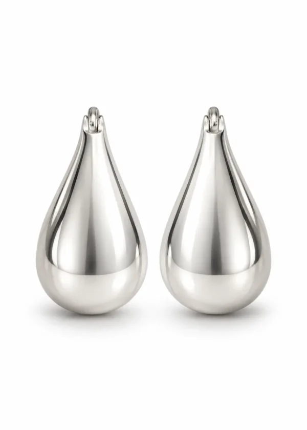 Equestrian Stirrup Link Huggie Earrings - Image 1