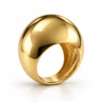 Bold Gold Dome Chunky Statement Ring - handcrafted by Silverely